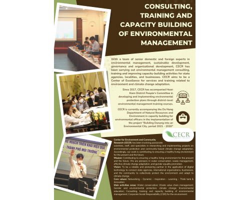 CECR _ FIELD OF ACTIVITY FLYER: CONSULTING, TRAINING AND CAPACITY BUILDING OF ENVIRONMENTAL MANAGEMENT